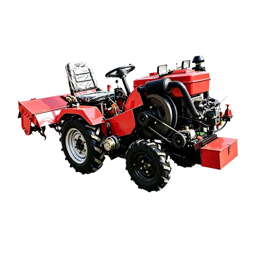 25 HP Long-Wheelbase Four-Wheel Rotary Tiller for Farm Cultivation and Soil Preparation