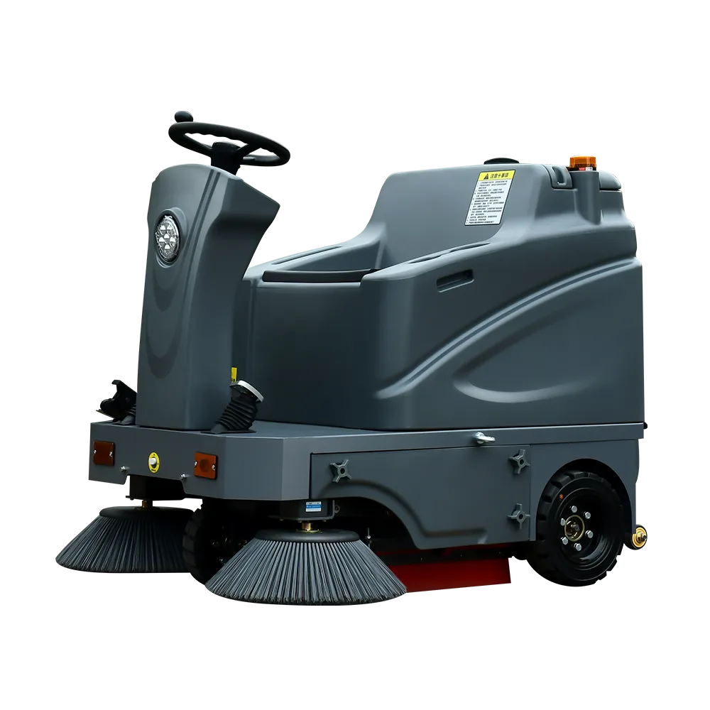 Electric Ride on Floor Sweeper Battery Powered Industrial Cleaning Machine for Warehouse Factory Road Concrete